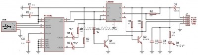 Схема Адаптера USB K-L-Line Схема Адаптера USB K-L-Line