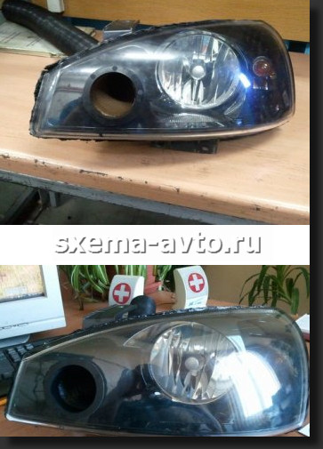 Снимок255 Воздухозаборник через фару своими руками