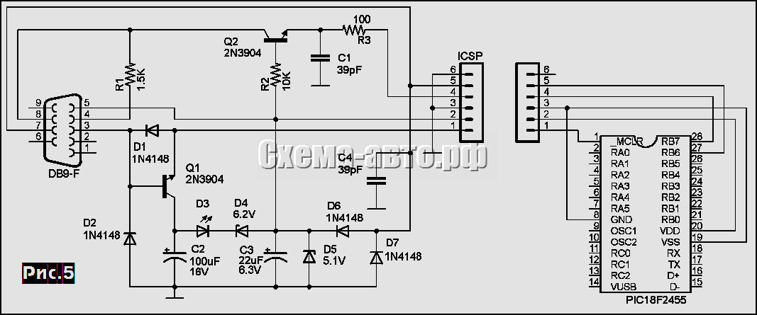 схема elm327 pic18f25k80