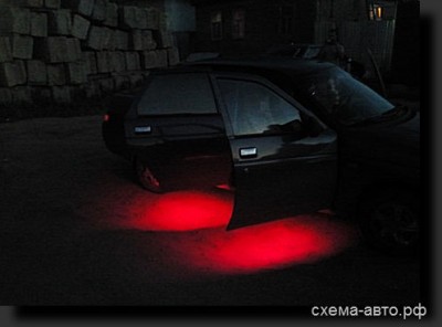 Независимая подсветка дверей