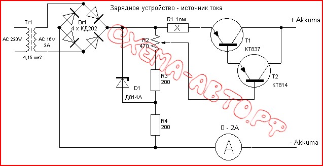 схема регулятор тока на транзисторе