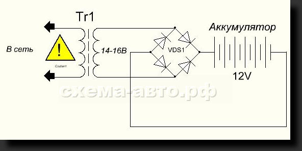 Диодный мост для зарядного устройства 12в схема