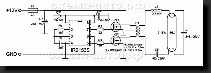 Ir2153 преобразователь схема