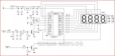 Цифровой тахометр на AVR микроконтроллере (ATtiny2313)